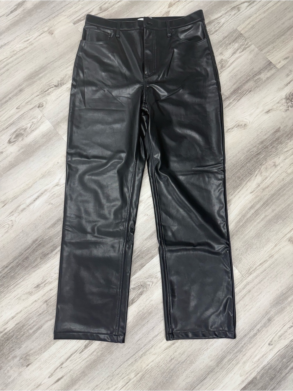 Black Faux Leather Woman’s Pants